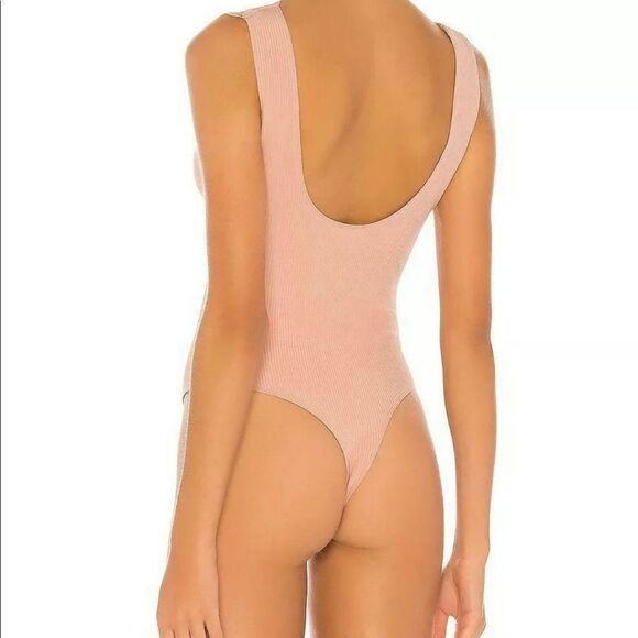 Free People Womens Mauve Lace First Call
Plunging V Neck  Bodysuit Size S - Picture 3 of 10